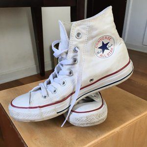 White Converse Chuck Taylor Sneakers- Women's 7.5